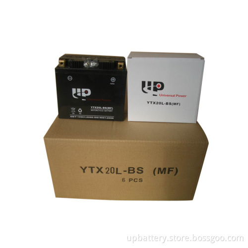 AGM Sealed Maintenance Free Motorcycle Battery Ytx20L-Bs